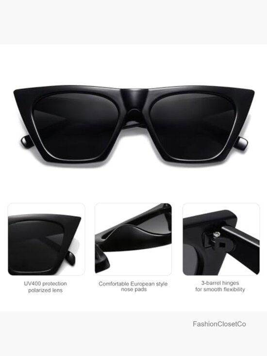 Trendy Oversized Square Cateye Polarized Sunglasses Women Big Frame UV400